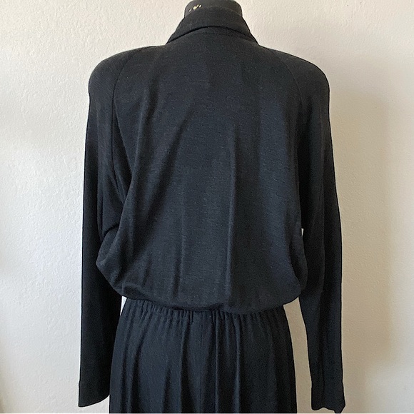 vtg Donna Karan Wool Coat Dress w Pockets • USA - Picture 9 of 14
